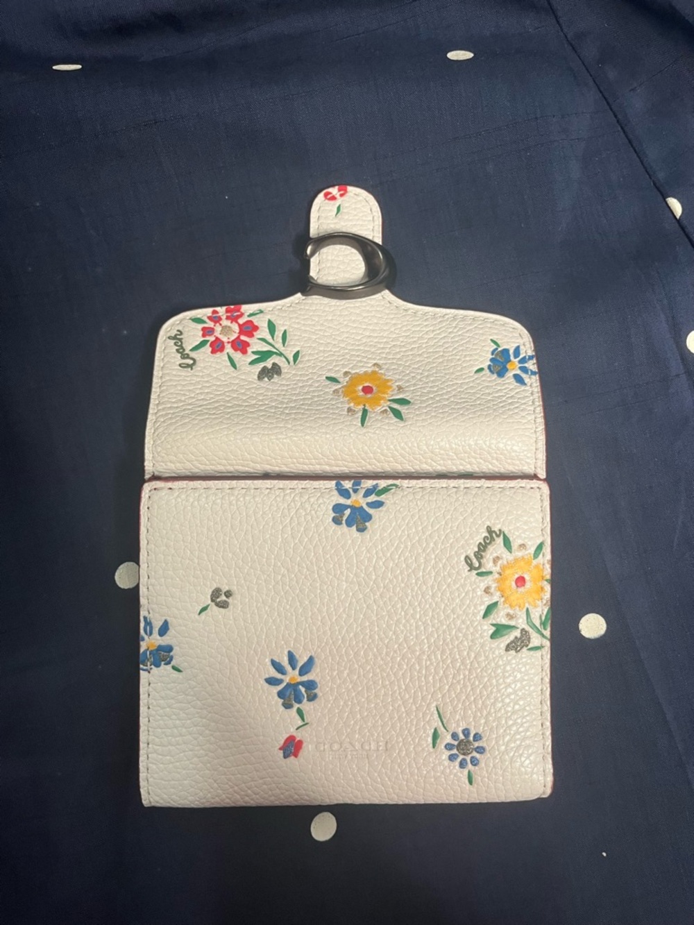 Coach Tabby Wildflower Print Floral Chalk Multi Small Wallet - Picture 3 of 7